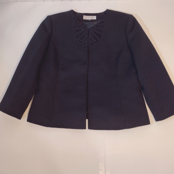 TAHARI Women's Black Blazer Size (14) - Picture 13 of 13